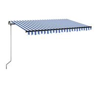 Manual Retractable AwningCanopy Outdoor Awning Folding Arm with LED vidaXL