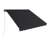 Manual Retractable AwningCanopy Outdoor Awning Folding Arm with LED vidaXL