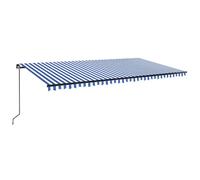Manual Retractable AwningCanopy Outdoor Awning Folding Arm with LED vidaXL
