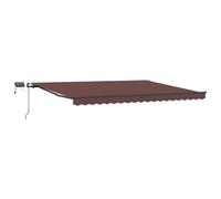 Manual Retractable AwningCanopy Outdoor Awning Folding Arm with LED vidaXL