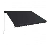 Manual Retractable AwningCanopy Outdoor Awning Folding Arm with LED vidaXL