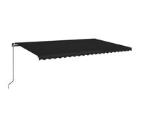 Manual Retractable AwningCanopy Outdoor Awning Folding Arm with LED vidaXL
