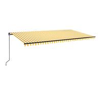 Manual Retractable AwningCanopy Outdoor Awning Folding Arm with LED vidaXL