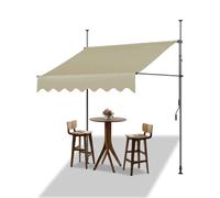 Manual Retractable ning 4M/13.1FT Bei No Drill Installat Height Adjustable UV Protect & Waterproof Ideal for Doors Patios & Balconies