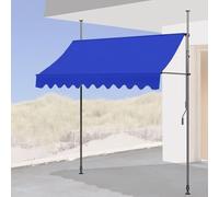 Manual Retractable ning for Outdoor Use - 2m/2.5m//3.5m/4m x 1.2m Adjustable Height & Angle UV Resistant Perfect for Garden Balcony Patio (Blue 150x120cm)