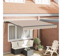 Manual Retractable Awning Outdoor Patio Awning Sunshade Garden Canopy vidaXL