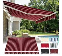 Manual Retractable Patio ning Fabric ReplacementWaterproofCanopy Cloth for Balcony & Yard RV Replacement & White 5.5x3.5m (5/6.5/8/10/12/13/16.5/20ft)
