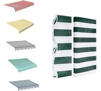 Manual Retractable s Replacement Fabric - Water-Repellent Sun Shade Cover with Valance for Gar & Balcony, 3x2m (Green 4x1.5m/13x5ft)