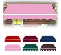 Manual Retractable Sun e ning Cover 12x10ft Waterproof Canopy Fabric Replacement for Patio & Backyard UV Protect Easy Inll Slish Color