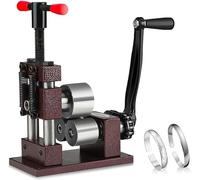 Manual Ring Press Bender Machine, Heavy Duty Jewelry Forming Tool, Hand Crank Metal Bender for Ring and Bracelet Making, Steel Wheel