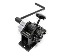 Manual Ring Roller Bender, Durable Roll Bending Machine with 12.59in Handle, Adjustable Roller for Bending 1/4" Round Steel and 1" Flat Steel