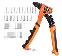 Manual Rivet Gun Kit with 80 Aluminium Rivets, Hand Riveter Tool, Stainless Steel