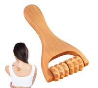 Manual Roller Massager Mechanical Principles Roller Structure, Natural Wood