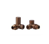 Manual Round | Corner | Brushed Bronze Corner Manual Valve Set (Pairs)