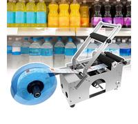 Manual Round Labeling Machine for Bottles, Adjustable Speed 15-30pcs/Min, Fits Label Diameter 0.47-5.9 Inches, Perfect for Round Bottle Labeling