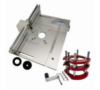 Manual Router Lift Kit - Adjustable Router Table Lifting Base with Aluminum Alloy Top Plate for 64-65mm Woodworking Machines - Precision Elevation System (Silver)