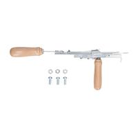 Manual Rug Gun Machine, Tufting Machine with Beech Wood Handle, DIY Rustproof Safe Manual Speed Tool for Beginners, Stainless Steel Carpet Tufting Device for Home Crafting