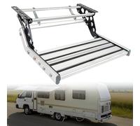 Manual RV Step, 330lbs, Aluminum, Anti-Slip Steps, Expand and Collaspe, fits RV Trailer Motorhome Camper,Manual-Single-layer