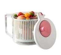 Manual Salad Spinner, Vegetable Washer, Bowl, Lettuce Dryer, Dish Drainer | Kitchen Fruit Washing Drain Tool Quick Water Disposal | Home Apartment Camping Picnic BBQ