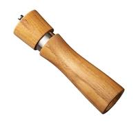 Manual Salt and Pepper Grinder - 8.5 Inch Wood Grinder | Adjustable Ceramic Rotor Crusher | Refillable Seasoning Mill | Manual Mill for Sea Salt and P