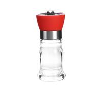 Manual Salt Pepper Mill Grinder Seasoning Bottle, Salt Pepper Spice Grinding Containers Portable Salt Grinder Mini Seasoning Jar(red)
