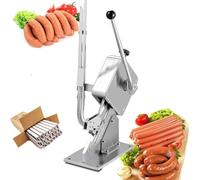 Manual Sausage Clipping and Sealing Machine with U-Shape Clips and Bag Tying Tool for Efficient Food Packaging