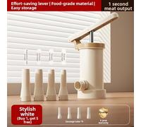 Manual Sausage Filler With 4 Funnel Sizes For Homemade Sausage Making, Plastic Build, Suitable For BBQs And Family Dinners, Portable And Easy To Use(A)