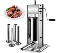 Manual Sausage Maker, 3l 5l 7l 10l 15l Vertical Sausage Stuffer Food Processors 4 Filling Nozzles Kitchen Accessories Home Appliance (15L)