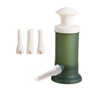 Manual Sausage Stuffer, 4-Nozzle Hand Press Meat Filler for Home Kitchen | Food-Grade PP Body, 4 Interchangeable Nozzles, Rotating Lock and Detachable Parts for Homemade Sausage, BBQ and Meal Prep