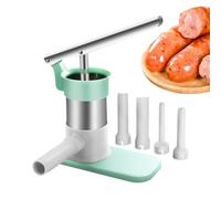 Manual Sausage Stuffer | Homemade Sausage Stuffer Machine | Ergonomic Handle Sausages Machine with 4 Stuffing Tubes for Dining Room, Restaurants