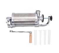 Manual Sausage Stuffer Maker Stainless Steel Vertical Homemade Sausage Filling Machine with 4 Stuffing Tubes for Home Kitchen