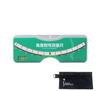 Manual Scoliosis Measuring Tool with Center Degree Scale Compact Handheld Body and Storage Pouch for Rehab Reference Manual Scoliosis Measuring Tool Screening Gauge Back Degree Reading