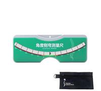 Manual Scoliosis Measuring Tool with Center Degree Scale Compact Handheld Body and Storage Pouch for Rehab Reference Manual Scoliosis Measuring Tool Screening Gauge Back Degree Reading