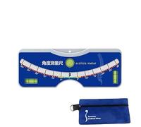 Manual Scoliosis Measuring Tool with Center Degree Scale Compact Handheld Body and Storage Pouch for Rehab Reference Manual Scoliosis Measuring Tool Screening Gauge Back Degree Reading