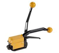 Manual Sealless Steel Strapping Machine,Steel Packaging Strapping Tool,Mental Strapping Bander,Steel Belt Packing Machine for Width 13-19mm Thickness 0.38-0.58mm Steel Straps Banding