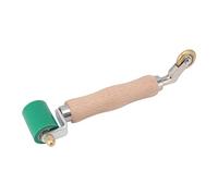 Manual Seam Roller, Pressure Roller, 40mm Silicone Roller, 23cm Wooden Handle for PVC TPO Welding for Roofing PVC TPO Welding Tool and Adhesive Seam (Green)