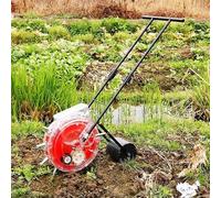 Manual Seeder Seeding Machine and Fertilizer Applicator, Hand-Push Seeder Walk-Behind Row Crop Planter Garden Push Seeder, Roller Seeder Planter for Soy Peanut Corn Cotton(6 Mouths) (9 Mouths )