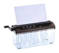 Manual Shredder, A4 Paper Shredder, Hand Crank 3mm Strip-Cut, 229mm Feed, 3L Capacity, Portable for Home Office School Desktop, Blue Black Transparent(Black)