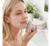 Manual Silicone Face Scrubber and Brush Soft Pore Cleansing Pad Suction Cup Handle Manual Exfoliator Tool Cheap Stuff Under 5 Dollars Bath Accessories Square Greyish White