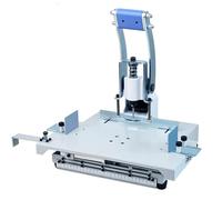 Manual Single Hole Puncher, Heavy Duty Paper Punching Machine, Adjustable 1-5 Hole Distance, 30mm Thickness, 8-30mm Feed Depth, for Home, School