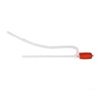 Manual Siphon for Liquid Transfer - Oil, Water & Fuel Extraction Tool with Red/White Plastic Hose, for Ideal for Boats, Washing Machi