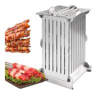 Manual Skewer Kebab Machine, 49-Hole Stainless Steel Kebab Maker for Evenly Finished Meat Skewers, Easy to Clean, Ideal for Restaurants and Large BBQ Parties