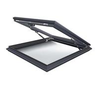 Manual Skylight Roof Window with Double Tempered Glass and Aluminum Frame, Vented Hatch for Attic, Basement, or Sunroom on Flat or Sloped Roofs