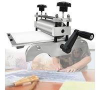 Manual Slab Roller Printmaking Machine - Portable Tabletop Print Maker with Adjustable Height and 12.2x6.6 Inch Printing Area for Paper and Woodblock Printing