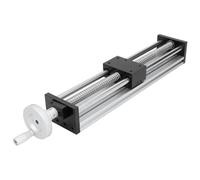Manual Sliding Table Linear Rail Stage, 300mm Stroke Linear Stage Actuator with Handwheel, CNC Ballscrew Manual Translation Displacement Station for Mechanical Engineering