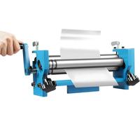 Manual Slip Roll Bending Machine - Metal Plate Roller for Stainless Steel, Aluminium, Copper, Galvanized Steel - Hand Operated DIY Workshop Tool