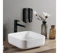 Manual Soap Dispenser, 300ml ABS Eco-friendly Wall Mounted Lotion Dispenser Pump Household Press (Black)