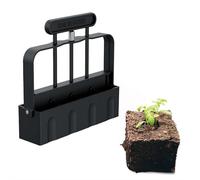 Manual Soil Blocker for Seed Starting - 4 Cell Seed Blocker 2 inch Quad Soil Block Maker Manual, Reusable Seedling Tool for Garden Nursery, Greenhouse & Planting - Eco-Friendly Seeds Starter Kit