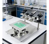 Manual Solder Paste Printer, High Precision Screen Printing Station for PCB Prototyping, Adjustable Position for SMT Steel Mesh Soldering