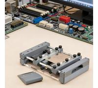 Manual Solder Paste Printing Table, PCB Stencil Printer with Scraper, Multiple Fixation, Steel Mesh Screen Printing Station for Prototyping